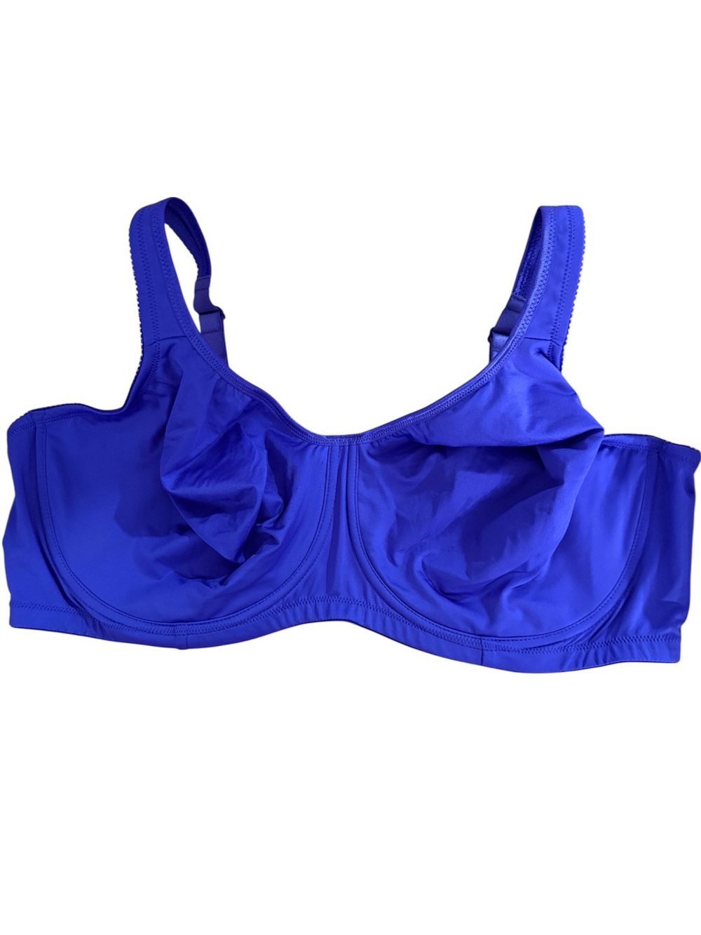 Comfort Choice Royal Blue Plus Size Bra, size 50D